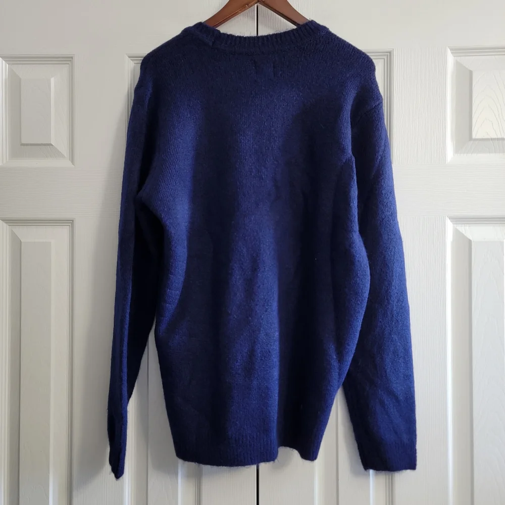 GAP Men's Crewneck Sweater, Navy Blue, Size Large